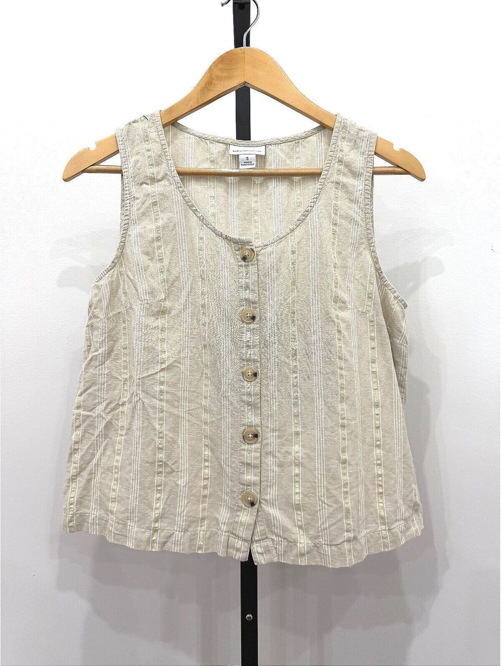 Liz Claiborne Women's Button-Front Sleeveless Top Size Small
